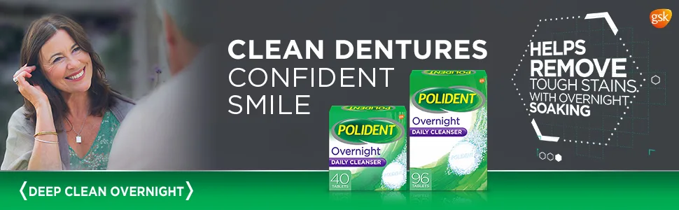 Polident Overnight Denture Cleanser Tablet 40 Count (Pack of 1) - product information 1