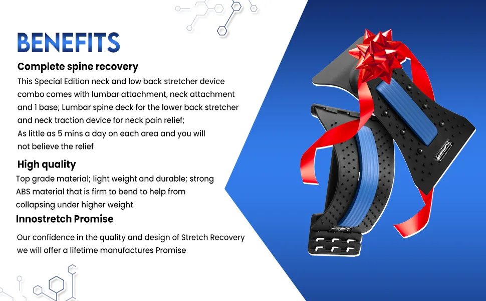 Back Cracker Neck Stretcher (2-1) Back Stretcher for lower back pain relief Neck Cloud for cervical traction Chiro Board back popper Back Cracker Board Neck hump corrector Neck Cracker Back Stretch Back &Neck Stretcher Combo - Top Benefits-Complete Spine Recovery, and Highest Quality!