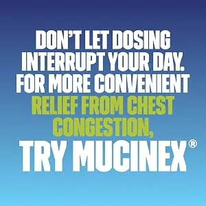 Mucinex Chest Congestion Guaifenesin 600 mg Tablets Expectorant (Cough Medicine) 40 Count - relief