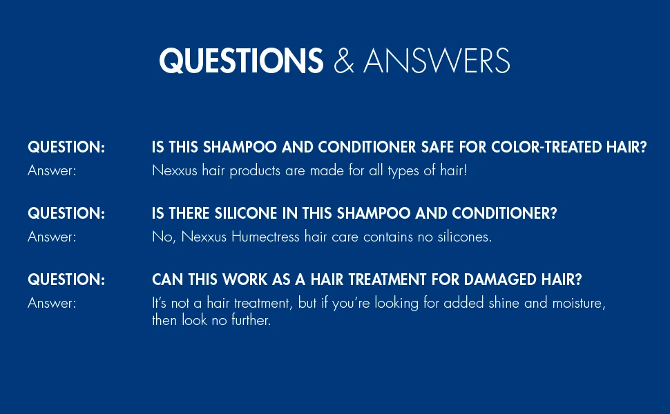 Nexxus Shampoo and Conditioner Combo Pack Therapy Humectress 33.8 Ounce - Questions & Answers
