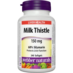 Webber Naturals Milk Thistle Extract 150 Mg 240 count SUPPLEMENT - webber naturals milk thistle 150 mg