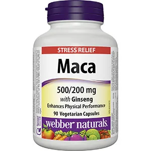 Webber Naturals Maca Energy with Ginseng 150 Capsules Vegan 150 count (Pack of 1) Herbal Supplement - Webber Naturals Maca