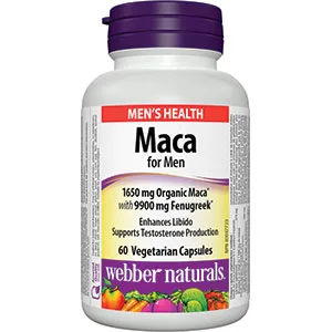 Webber Naturals Maca Energy with Ginseng 150 Capsules Vegan 150 count (Pack of 1) Herbal Supplement - Webber Naturals Maca for Men