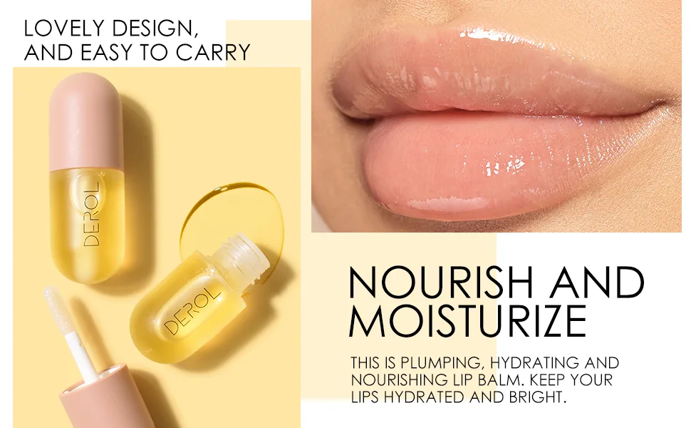 KYDA 2 Pcs Natural Lip Plumper Plant Extracts Lip Gloss Lip Plumping Balm for Fuller Lips & Hydrated Beauty Lips Moisturizing Clear Lip Enhancer 2pcs - product information 5