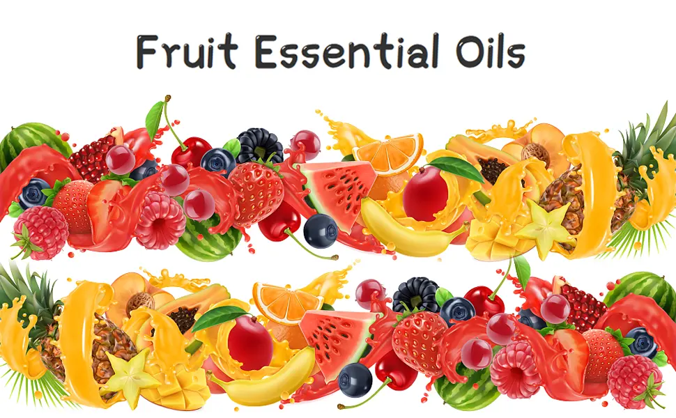 Fruit Essential Oil Top 11 Set - Strawberry Coconut Raspberry Mango White Musk Apple Freesia Lime Cherry Passion Watermelon 11-pack - fruit set