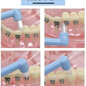 Chargenyang 8 PCS Interspace Toothbrush for Teeth Detail Cleaning and Braces Clean Soft and Compact Trim Tooth Toothbrush Rose Red Blue White - product information 3