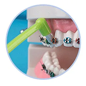 Chargenyang 8 PCS Interspace Toothbrush for Teeth Detail Cleaning and Braces Clean Soft and Compact Trim Tooth Toothbrush Rose Red Blue White - product information 7