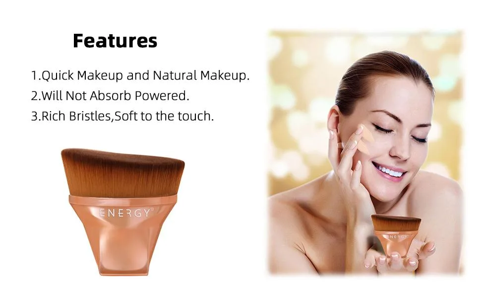 Foundation Makeup Brush Angled Kabuki Face Blush Liquid Powder Foundation Brush for Blending Flawless Liquid Cream or Setting Powder Cosmetics with Bonus Protective Case (Rose Gold) - product information 28