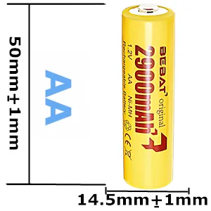BEBAT Rechargeable Batteries AA (2023 New Version) AA Batteries 2900mAh High Capacity Low Self Discharge Ni-MH 1.2V Double A Rechargeable Batteries (8 Pack) - AA battery