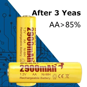 BEBAT Rechargeable Batteries AA (2023 New Version) AA Batteries 2900mAh High Capacity Low Self Discharge Ni-MH 1.2V Double A Rechargeable Batteries (8 Pack) - AA battery