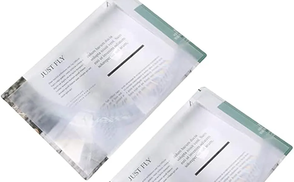 Chargenyang 2Pack 3X Premium Magnification Page Magnifier Fresnel Lenses Ideal for Reading Aids for Reading Newspaper Low Vision Aids Small Print and Document(2Pack) - product information 2