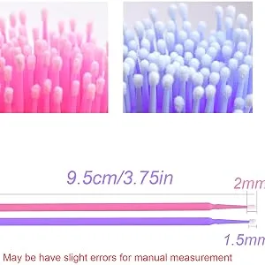 Chargenyang 400 Count Multipurpose Dental Swabs Disposable Micro Applicator Brush Mascara Brush for Dental Care or Make up 1.5/2.0 mm - product information 5