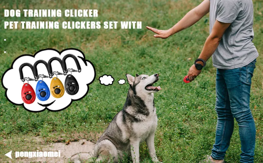 pengxiaomei 4 Pcs Dog Training Clicker Pet Training Clickers Set with Wrist Strap for Train Dog Cat Bird or Other Pets - Dog Training Clicker