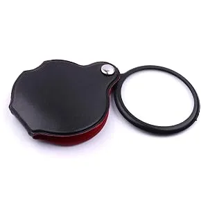 ATOPLEE 2pcs Slim Reading Pocket Magnifying Glass 60mm 5X Folding Magnifier - product information 2