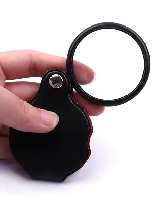 ATOPLEE 2pcs Slim Reading Pocket Magnifying Glass 60mm 5X Folding Magnifier - product information 5