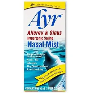 AYR Allergy & Sinus Hypertonic Saline Nasal Mist, White, 1.69 Fl Oz - product information 1