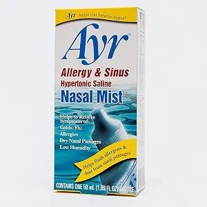 AYR Allergy & Sinus Hypertonic Saline Nasal Mist, White, 1.69 Fl Oz - product information 3
