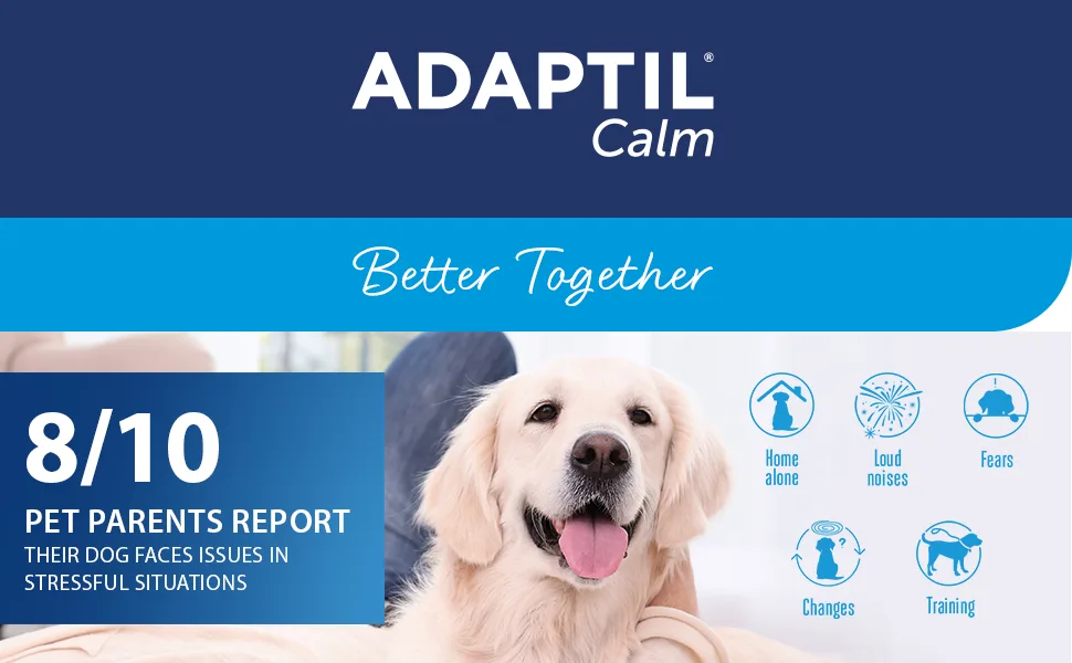 ADAPTIL Refill 3-Pack - Calms & Comforts Dogs at Home When Home Alone or During Loud Noises & Stressful Events - Use ADAPTIL for Dogs with ADAPTIL Diffusers (90 Day Supply ADAPTIL Refill C133) - Adaptil Calm Dog Calming Diffuser Dog Pheromone