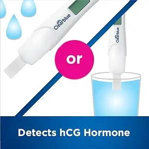 Clearblue Pregnancy Test Triple Check & Date Combo Pack 3 Tests (1 Digital 2 Visual) 3 count (Pack of 1) - Detects hCG Hormone