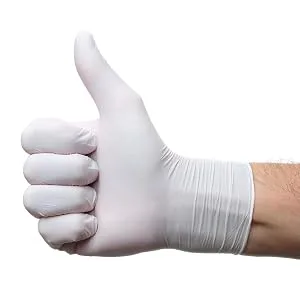 Multi Purpose Nitrile Gloves White Large Powder Free Pack of 100 White - white gloves