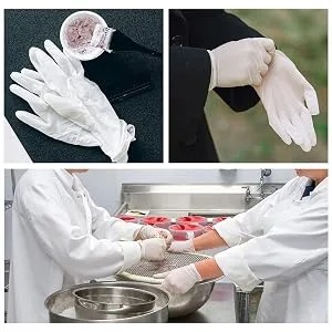 Multi Purpose Nitrile Gloves White Large Powder Free Pack of 100 White - White Nitrile Glvoes