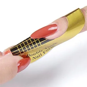 200 Pcs Nail Forms Gold Horseshoe Nail Extension Guide Paper Forms for Builder Gel Polygel Acrylic Nails - product information 27
