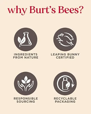 Burts Bees eye makeup remover pads 35 count - responsible sourcing, recyclable packaging, leaping bunny certified