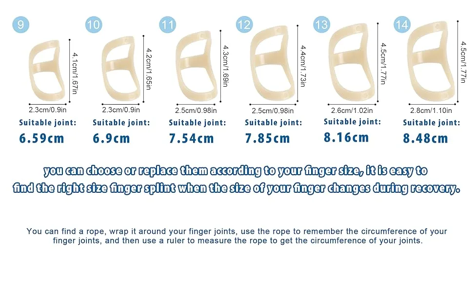 5Pcs Finger Splint Trigger Finger Splint Comfortable Trigger Finger Splint Thumb Brace to Support and Protection for Arthritis Trigger Finger Thumb and Other Finger Conditions(6 7 8 9 10 Sizes) - finger cots