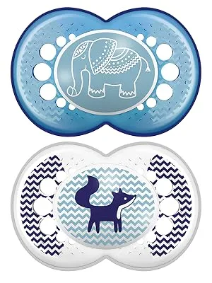 Original Pacifier (2 pack) 16+ Months Boy Boy Animal Print - pacifier mam sensitive skin friendly baby newborn small pink boy mam maam mama