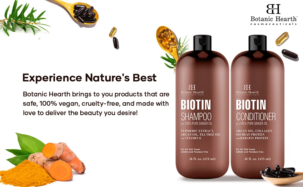 Botanic Hearth Shampoo Conditioner Set for Men & Women 16 fl oz X 2 - product information 1