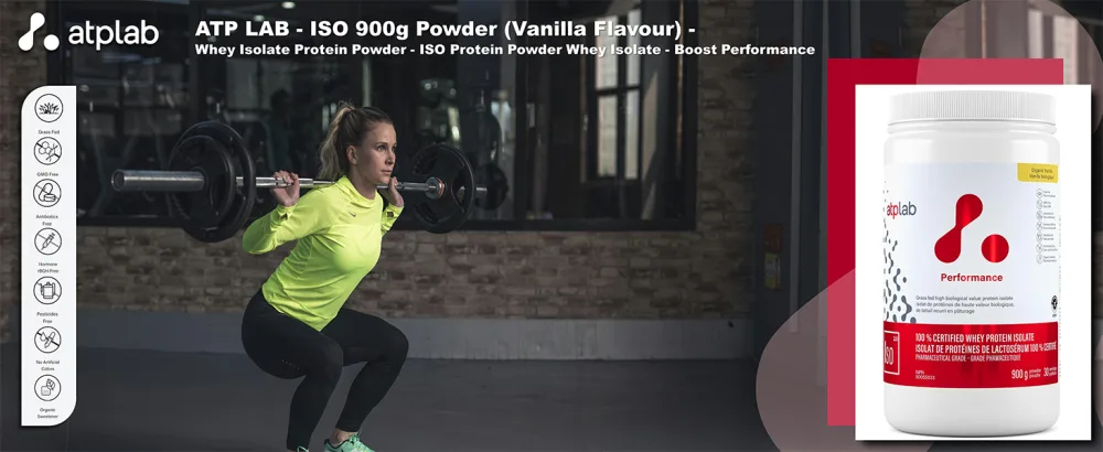 ATP LAB - ISO 900g Powder (Vanilla Flavour) - Whey Isolate Protein Powder - ISO Protein Powder Whey Isolate - Boost Performance Vanilla 30 Servings (Pack of 1) - B08MDGF2KN