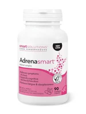ADRENAsmart - Adrenal Gland Support Supplement - 90 Capsules 90 count (Pack of 1) - adrenasmart bottle