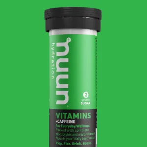 Nuun Vitamins + Caffeine: Electrolyte Drink Tablets | Mixed Flavour Pack | 40mg Caffeine | Hydration | 48 servings - Caffeine hydromate nutricost key nutrients salud vitamins immunity electrolytes travel recovery
