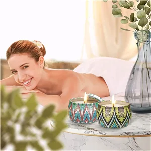 Scented Candles Gift Set 4.4oz 4 Count - Rosemary Lavender Vanilla Gardenia - Natural Soy Aromatherapy Chandelles Parfum es - scented candle for home
