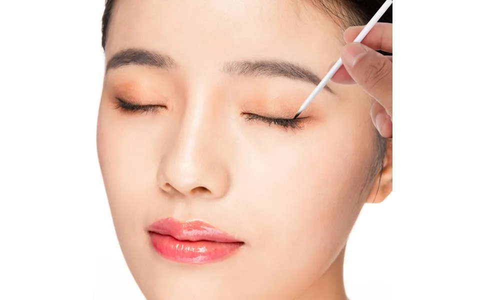 100pcs disposable eyeliner brush liquid makeup Eyeliner Makeup Eye Makeup Brush hard head 9x6.5cm White - product information 1