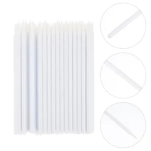 100pcs disposable eyeliner brush liquid makeup Eyeliner Makeup Eye Makeup Brush hard head 9x6.5cm White - product information 3