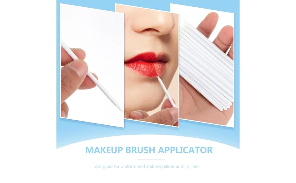 100pcs disposable eyeliner brush liquid makeup Eyeliner Makeup Eye Makeup Brush hard head 9x6.5cm White - product information 5