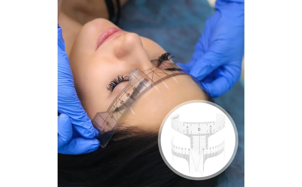 Outanaya 10pcs Eyebrow Design Ruler Beauty Tools Eyebrow Measurer Eyebrow Shape Face Ruler Eyebrow Trimming - product information 1