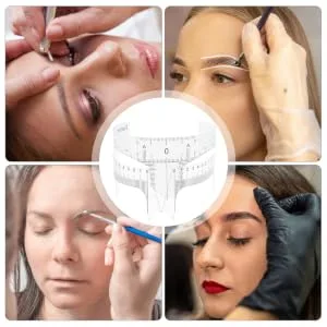 Outanaya 10pcs Eyebrow Design Ruler Beauty Tools Eyebrow Measurer Eyebrow Shape Face Ruler Eyebrow Trimming - product information 3
