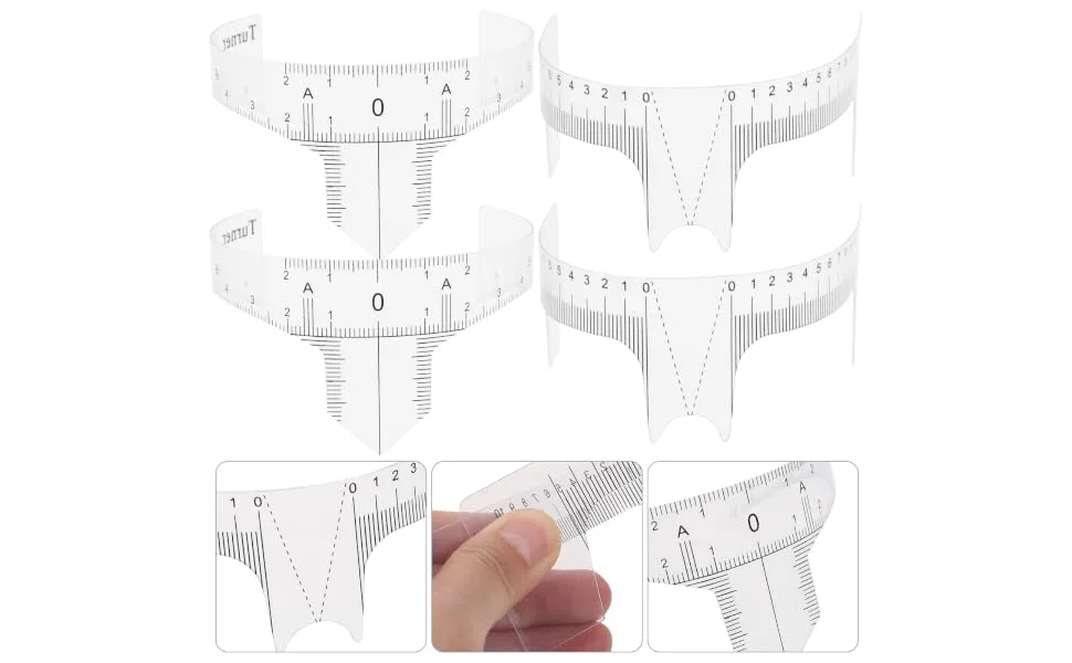 Outanaya 10pcs Eyebrow Design Ruler Beauty Tools Eyebrow Measurer Eyebrow Shape Face Ruler Eyebrow Trimming - product information 5