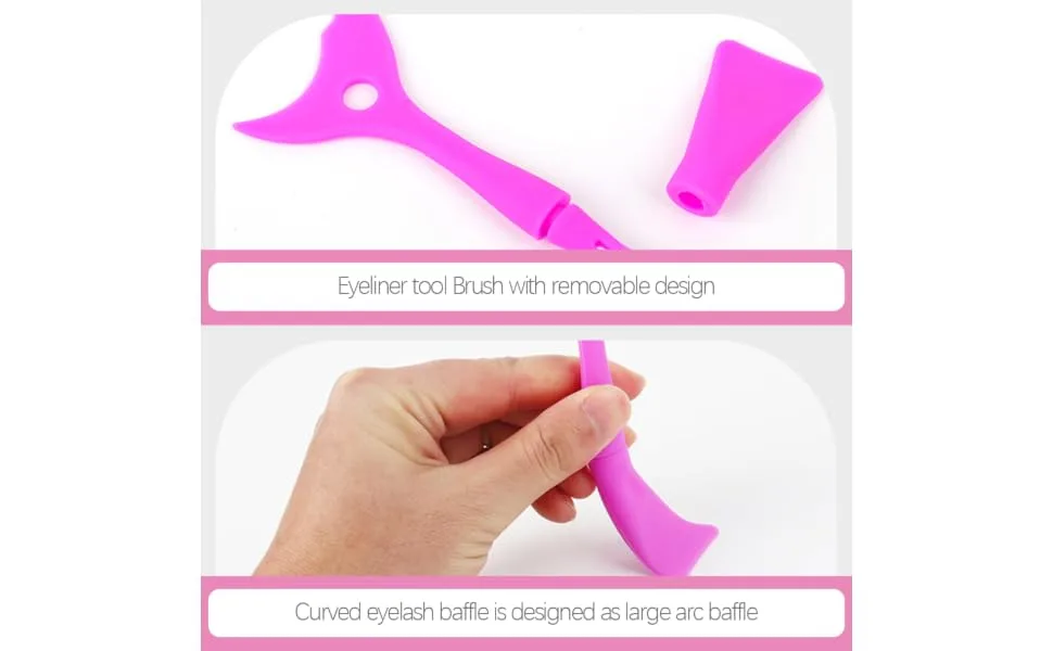 DRESSOOS 3pcs eyeliner eyeshadow baffle lash supplies eyeliner helper lash shield applicator tool protection - product information 1