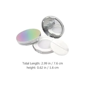 Outanaya 2pcs Box Powder Box Powder Puff Makeup Powder Containers Powder Storage Cases Body Bracket Clamshell - product information 1