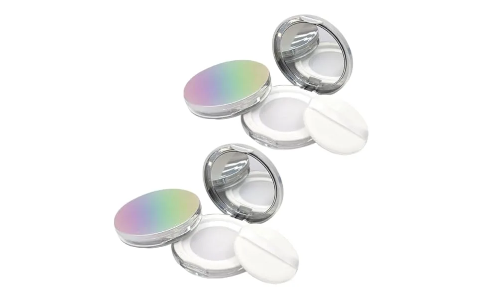 Outanaya 2pcs Box Powder Box Powder Puff Makeup Powder Containers Powder Storage Cases Body Bracket Clamshell - product information 3