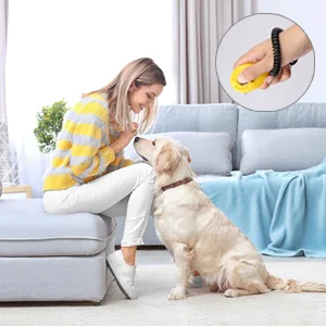 Dog Clicker 6 Pcs Clicker Dog Training Dog Clicker Training with Wrist Strap Big Button Clicker Training for Pet Dog Puppy Cat Bird 6 Colors - product information 3