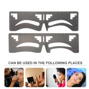 2pcs Eyebrow Ruler Brow Guide Template Eyebrow Shaping Stencil Eyebrow Shape Card 1 count (Pack of 1) Black - product information 1