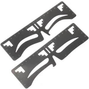 2pcs Eyebrow Ruler Brow Guide Template Eyebrow Shaping Stencil Eyebrow Shape Card 1 count (Pack of 1) Black - product information 3