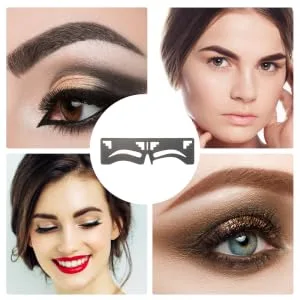 2pcs Eyebrow Ruler Brow Guide Template Eyebrow Shaping Stencil Eyebrow Shape Card 1 count (Pack of 1) Black - product information 4
