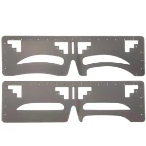 Outanaya 2pcs Eyebrow Ruler Eyebrow Makeup Tools Eyebrow Shaping Stencil Brow Guide Ruler Mold Eyebrow Shape 1 count (Pack of 1) As Shown - product information 5