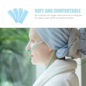 4Pcs Nasal Oxygen Cannula Ear Cushions Oxygen Tubing Ear Wrap Oxygen Tube Ear Protectors Covers for Oxygen Users Patients - product information 5