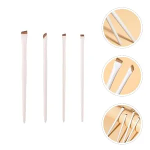4 Pcs Gel Eyeliner Brush Eyeliner Fine Flat Makeup Eyeliner Brush Eyebrow Brush Portable - product information 2